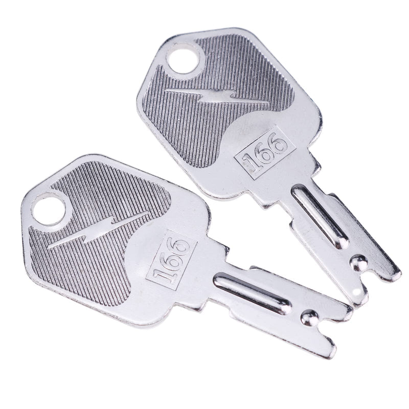 ZTUOAUMA 6X Ignition Keys #166 with Key Chain for Clark Yale Hyster Komatsu Gradall Gehl Crown 186304 51335040 A214062 1430 Hyster Forklift and More(Pack of 6) 6 PCS