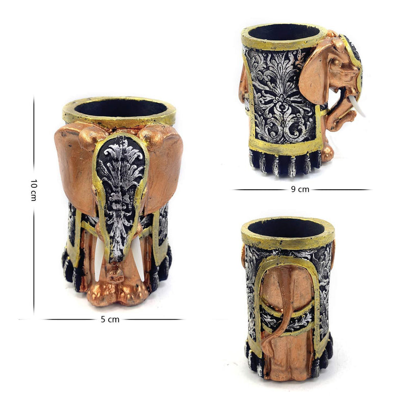 ornerx Resin Pencil Holder Desk Organizer Elephant Head
