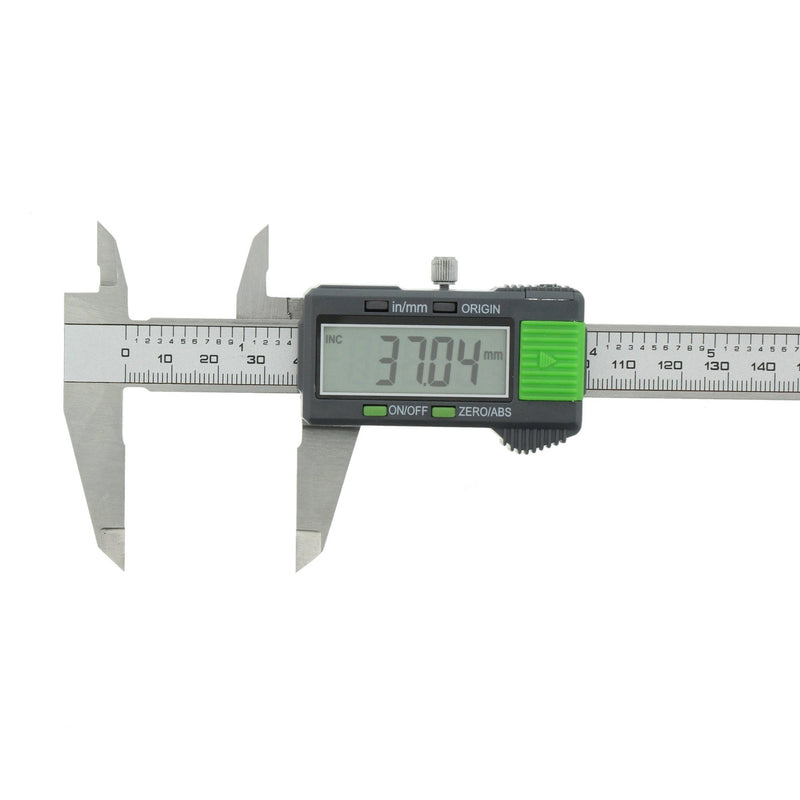 Burg-Wächter digital caliper, high-quality caliper for the finest distances and diameters, including case, display in millimeters and inches, 150 mm, black/gray