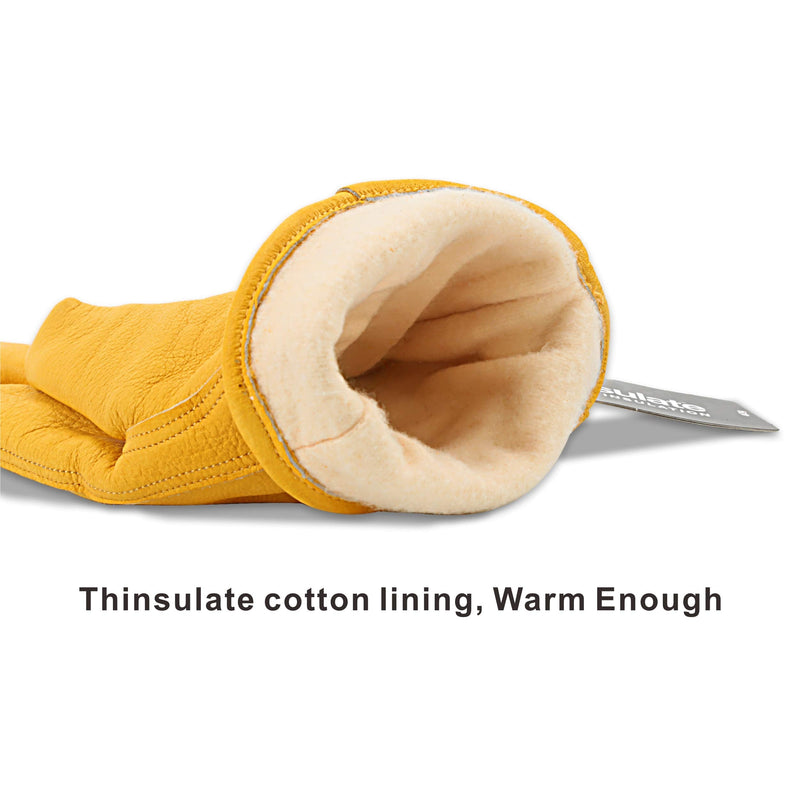 KIM YUAN Winter Warm Work Gloves 3M Thinsulate Lining Perfect for Gardening/Cutting/Construction/Motorcycle, Men & Women 1 Pair X-Large (Pack of 1) Winter-elastic Wrist