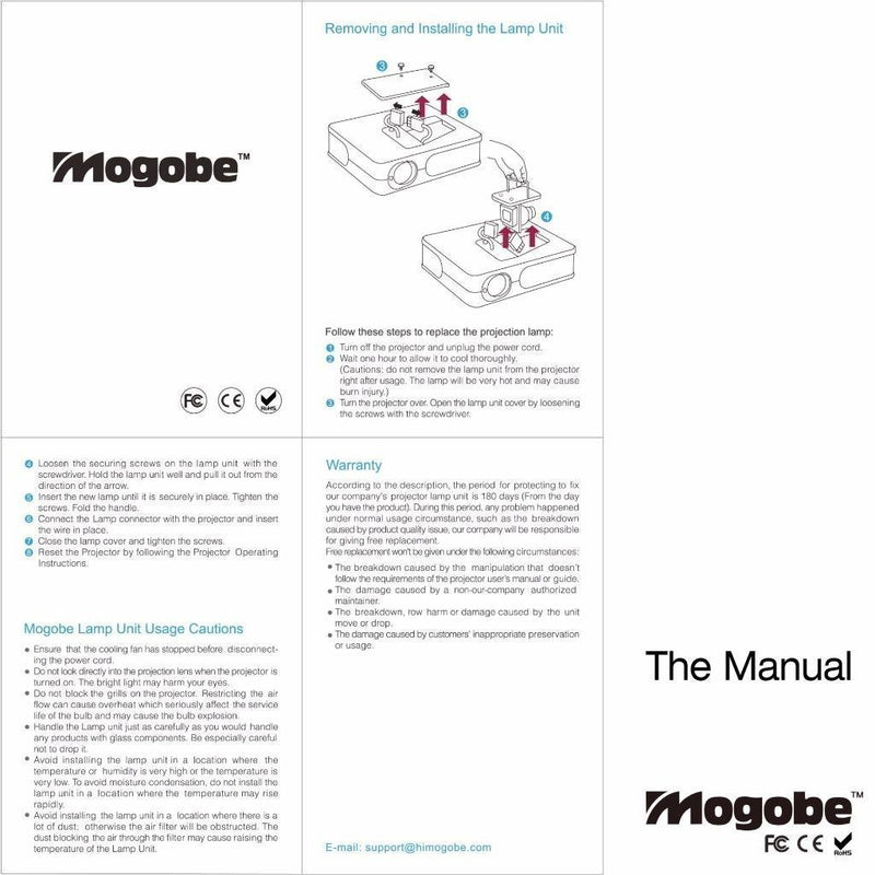 Mogobe for ELPLP78 Replacement Projector Lamp for EX3220 EX5220 EX6220 EX7220 EX7230 (Economic)