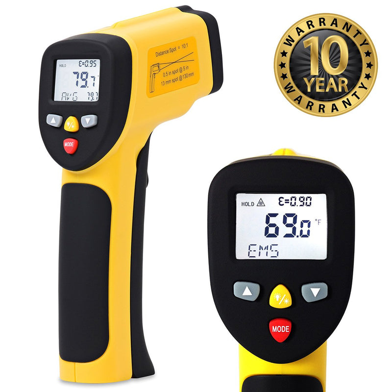 ennoLogic Temperature Gun (NOT for Body Temperature) - Dual Laser Non-Contact Infrared Thermometer -58°F to 1202°F - NIST Option Available - Accurate Digital Surface IR Thermometer eT650D