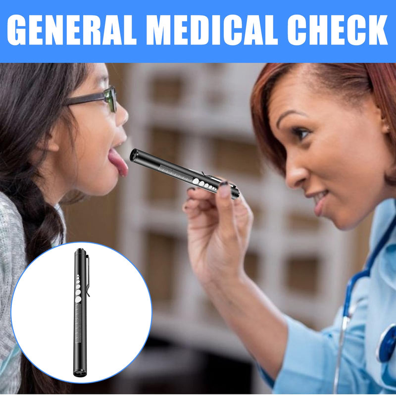 Vegena pupil light medicine pack of 3, diagnostic light pupil light emergency service nurse accessories with pupil measuring device ruler, LED pen lamp for nurses doctors