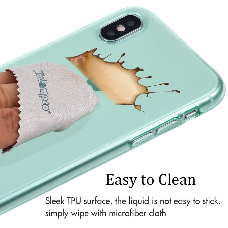 Wisdompro iPhone Xs Case, iPhone X Case, Bundle of 5 Pack Extra Thin Slim Jelly Soft TPU Gel Protective Case Cover for Apple iPhone X XS 10(Blue, Aqua Blue, Hot Pink, Yellow, Red)- Transparent Color [XS/X] 5-Color Clear