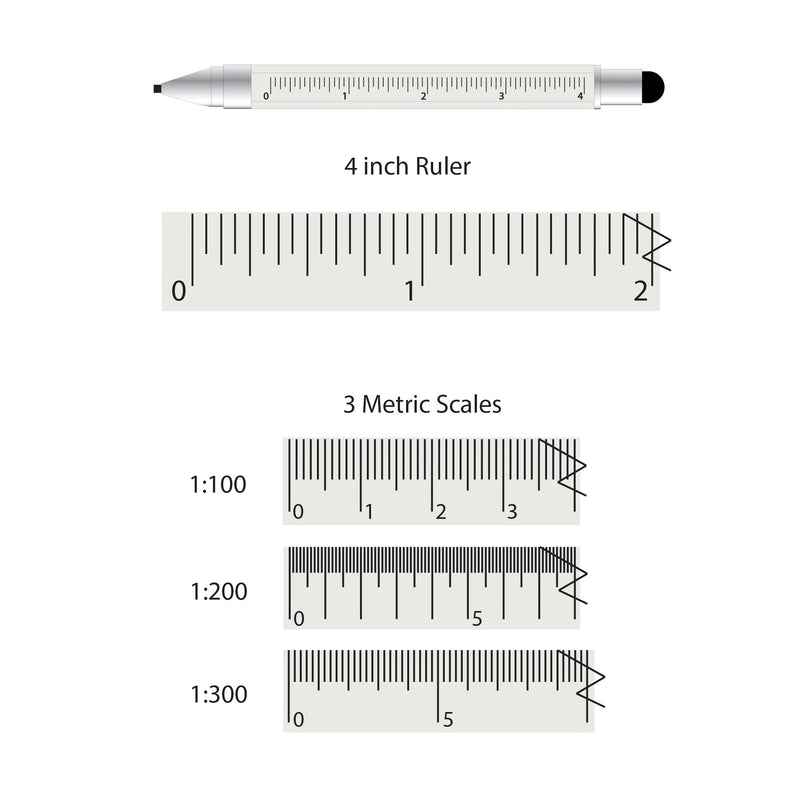 Monteverde USA One Touch Tool Stylus, 0.9mm Pencil, Silver (MV35241)