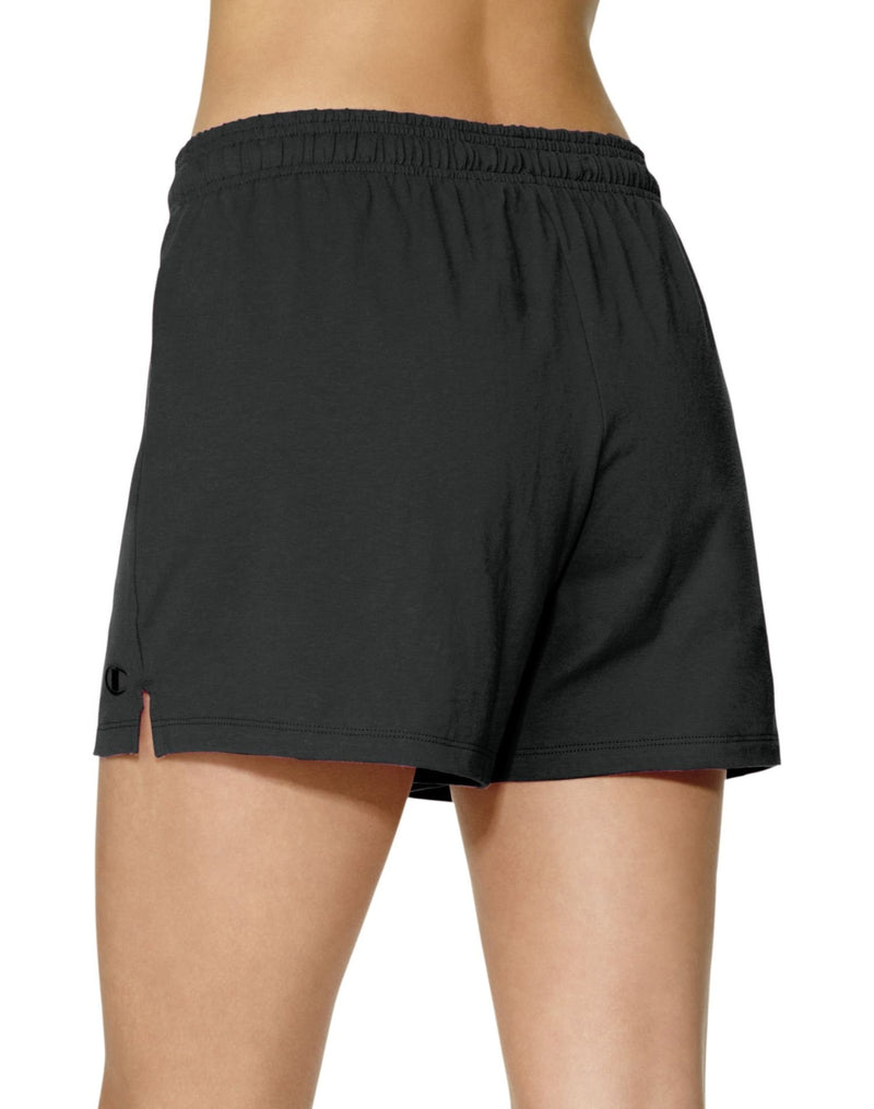 Champion Women's Cotton Jersey Shorts Small Black