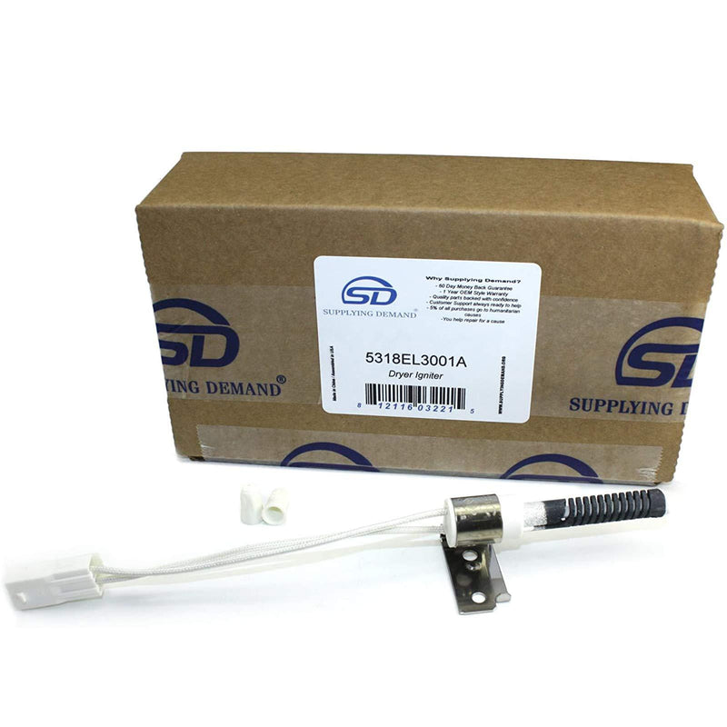 Supplying Demand 5318EL3001A Clothes Dryer Igniter Replacement For 5318EL9001A