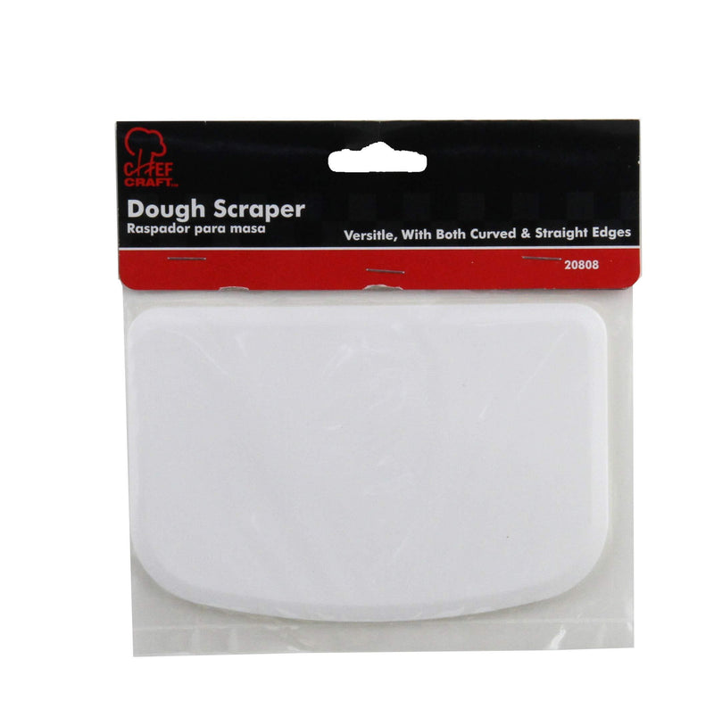 Chef Craft Classic Plastic Dough Scraper, 6 Inch, White