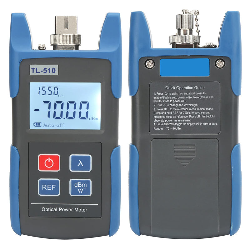 Optical Tester, TL510 Portable Optical Power Meter, High Precision Optical Power Detector Meter - 70~+10DBm