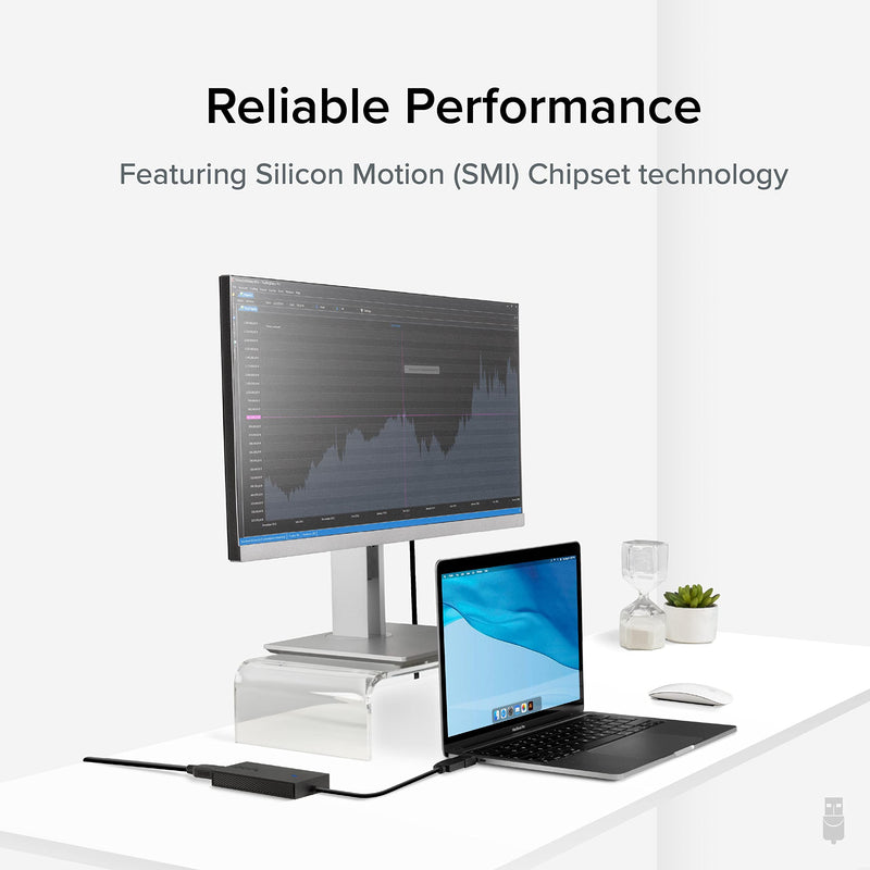 Plugable USB C to HDMI Adapter, Universal Video Graphics Adapter for USB 3.0 and USB-C Macs and Windows, Extend an HDMI Monitor up to 1080p@60Hz