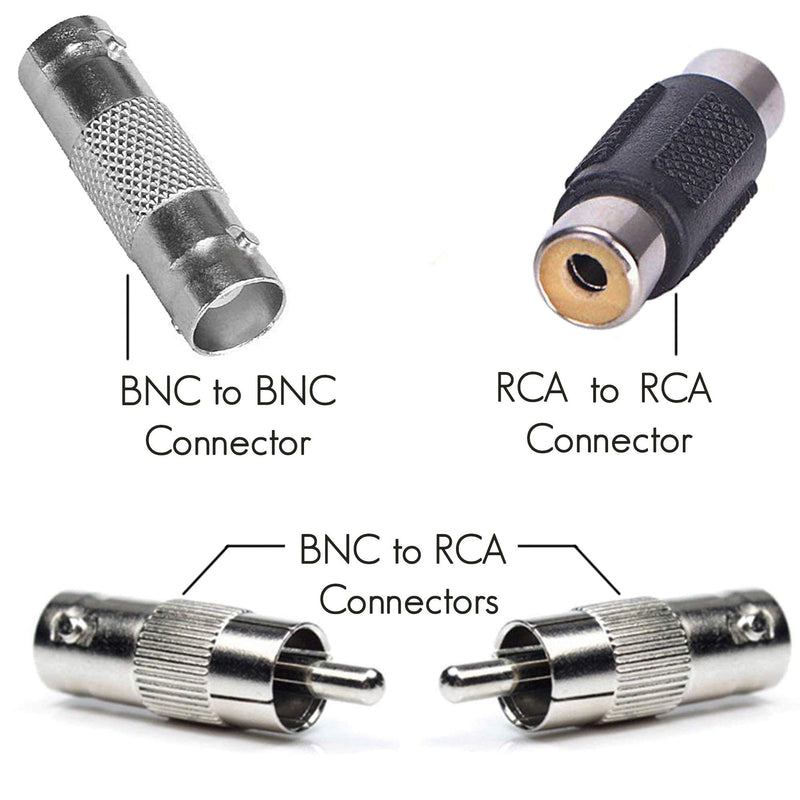 100ft HD Audio Video Security Camera BNC Power Cable Сopper - Gift BNC - Pre-Made All-in-One Extension Wire CCTV Cord with BNC RCA Connectors 30 m 3-in-1(100 Ft)