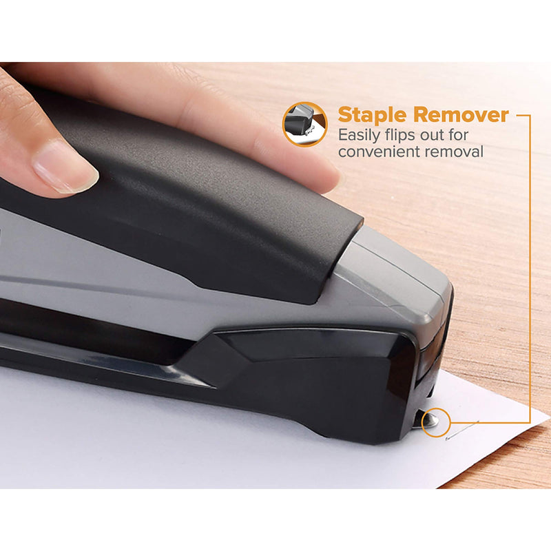 Bostitch InPower Spring-Powered Desktop Stapler, Black (1100) Gray