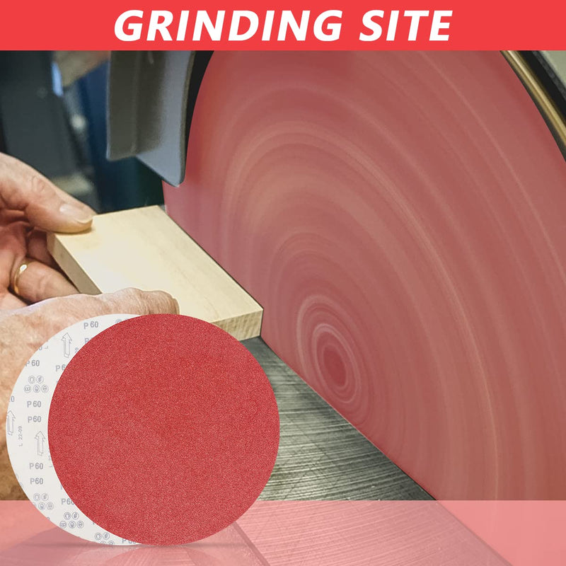 Pack of 15 sanding discs 300 mm Velcro grit P120, sanding disc Velcro disc sander, diameter 300 sandpaper Velcro for grinding/polishing FEIHU grit 120