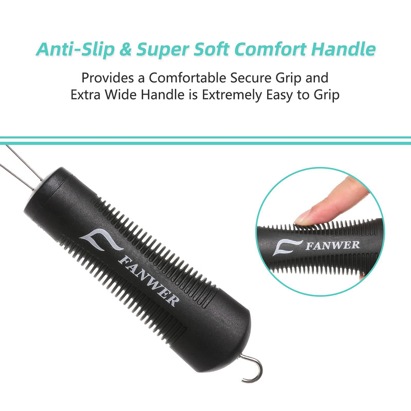 2 Pack Button Hook Dressing Aids with Zipper Pull-Button Aid and Zipper Pull Helper for Button Assist Device with Comfort & Wide Grip, Shirt & Coat Buttoning Aid for Elderly