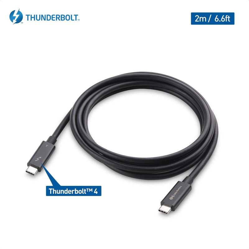 [Intel Thunderbolt Certified] Cable Matters 40Gbps Active USB C Thunderbolt 4 Cable 6.6 ft with 100W Charging and 8K Video - Universally Compatible with USB-C, USB4, and Thunderbolt 3