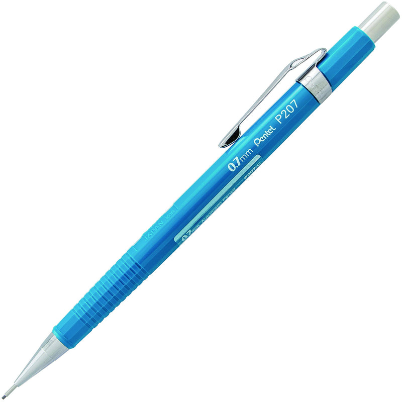 Pentel Sharp Automatic Pencil- 0.7mm Lead Size- Blue Barrel- Box of 12 (P207C) 12 Pack