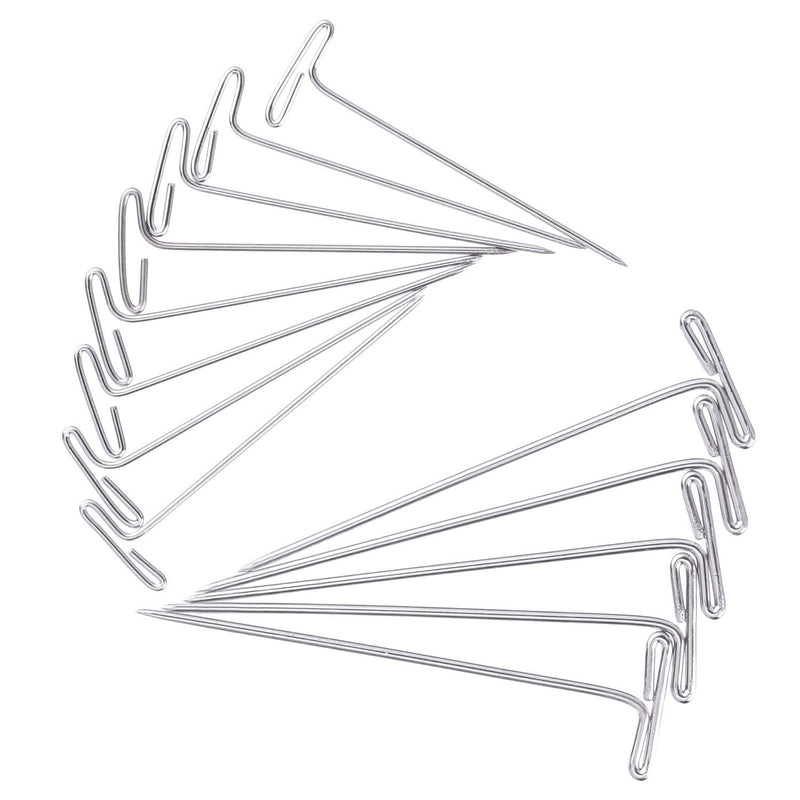 Blulu Steel T-pins for Blocking Knitting, Modelling and Crafts 150 Pieces (2 Inch, 1-1/2 Inch) 2 Inch, 1-1/2 Inch