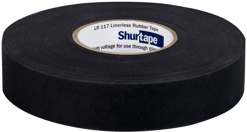 Shurtape LR 117 All-Weather, High Voltage Liner-less Rubber Electrical Tape, 30 Mil, Black, 3/4 Inch x 30 Feet, 1 Roll (104730)