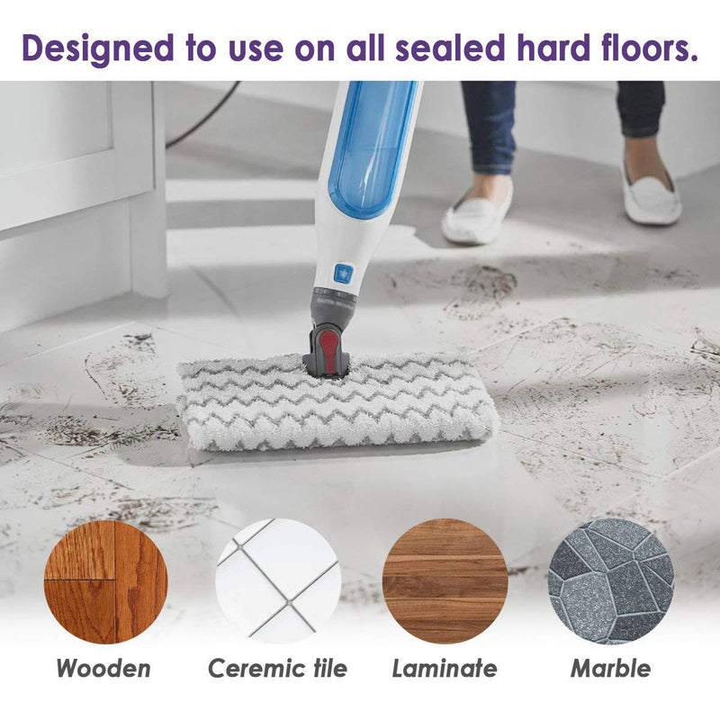 F Flammi Microfiber Steam Mop Pad for Shark Genius Lift-Away Pro Steam Mop S5003D S5002Q S5003A S6001W S6001WM S6002 S6002C S6003D S6003 S3973 S3973D S3973WM Washable Reusable Replacement Mop Head 2