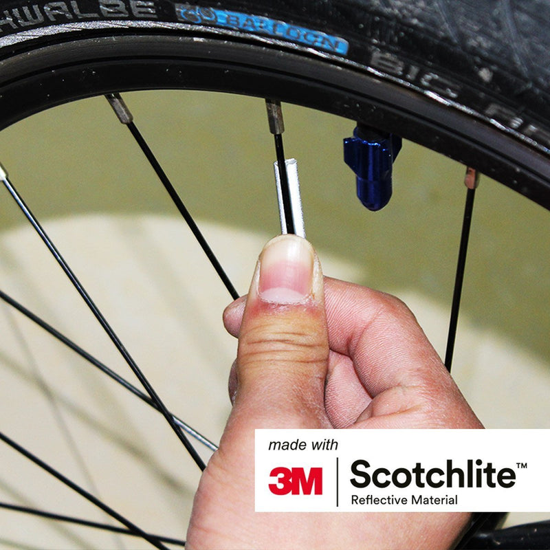 Salzmann 3M Spoke Reflectors, Made with 3M Scotchlite, Patented Spoke reflectors for Bikes (36 Pieces) (36 Pieces)