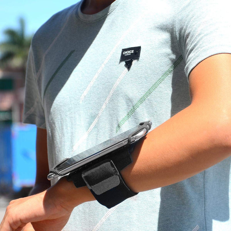 Holster for Sony NW-A40 Walkman (Holster by BoxWave) - ActiveStretch Sport Armband, Adjustable Armband for Workout and Running for Sony NW-A40 Walkman - Jet Black