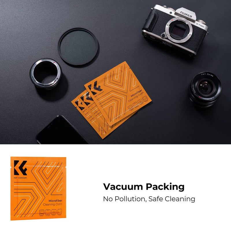 K&F Concept 77mm Lens Cap Cover, 4-in-1 Center Pinch Lens Cover + Anti-Loss Keeper Leash + Microfiber Cleaning Cloth Kits Compatible with Nikon, Canon, Sony, Fujifilm Camera Lenses