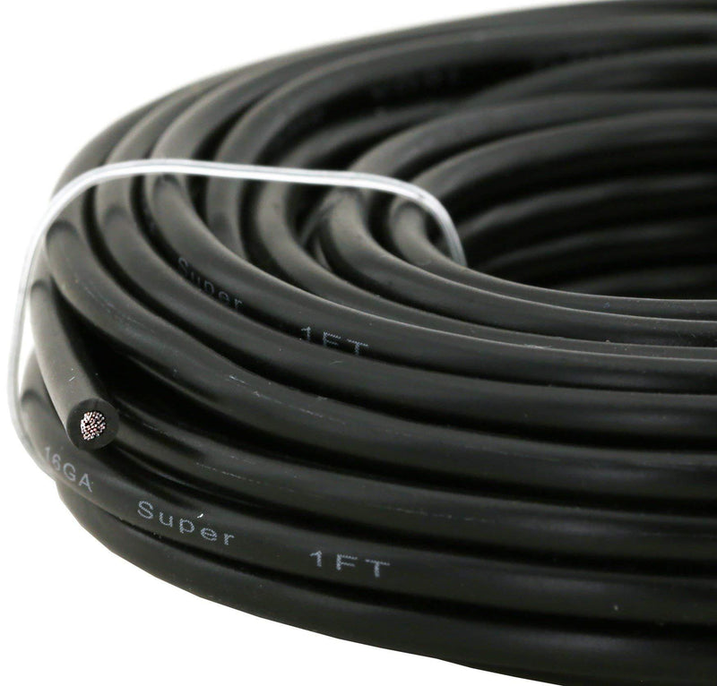 GS Power 14 AWG (True American Wire Gauge) CCA Copper Clad Aluminum Primary Wire 25 ft Red & 25 ft Black. For Car Audio Speaker Amplifier Remote Trailer Harness wiring (Also Available in 16 & 18 Ga) 25' Red & Black