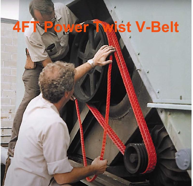 Power Twist V-Belt 1/2-Inch x 4 Feet A Type,Adjustable Link V - Belt Type A Perfect for Lathes, Drill Press, Table Saws and Other Woodworking Tools
