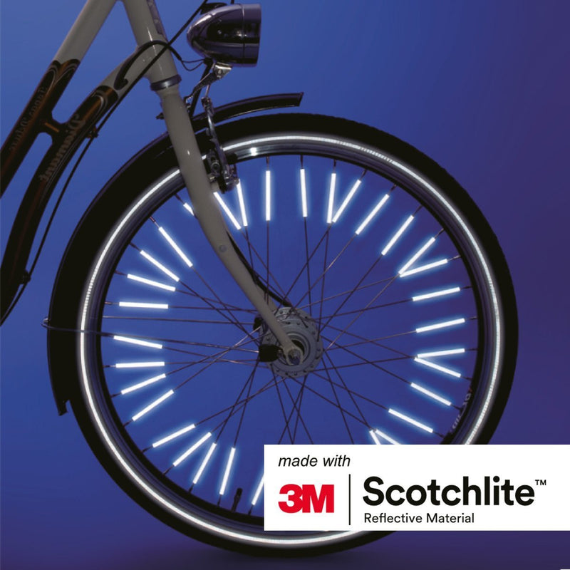Salzmann 3M Spoke Reflectors, Made with 3M Scotchlite, Patented Spoke reflectors for Bikes (36 Pieces) (36 Pieces)