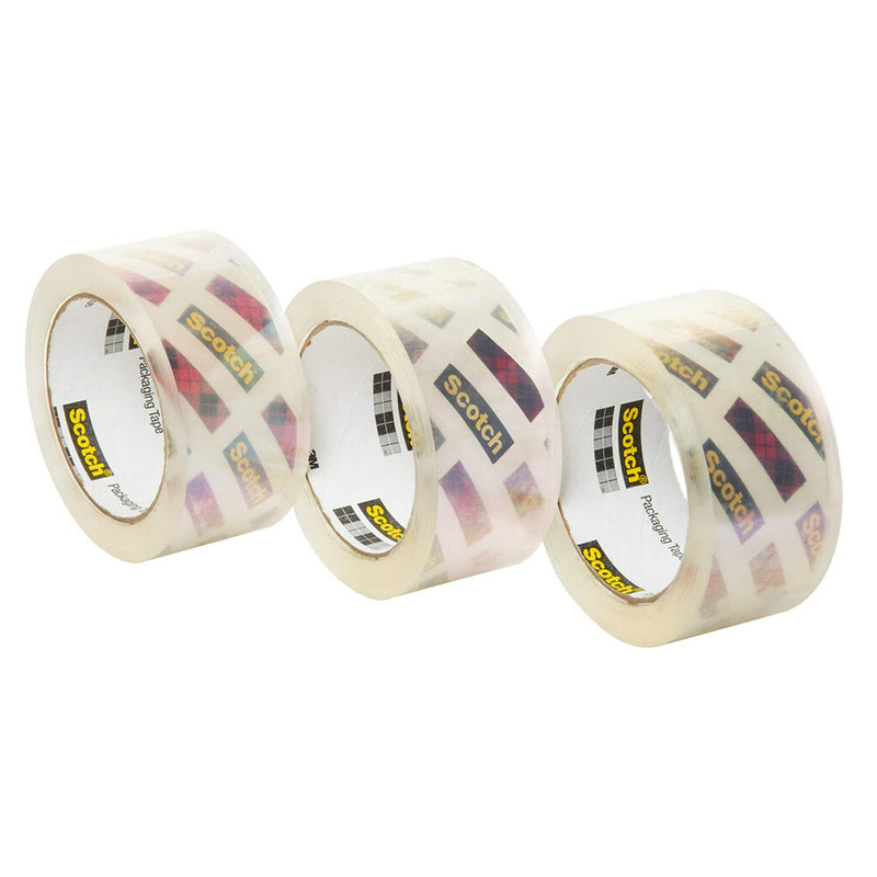 Scotch Box Lock Packaging Tape, 3 Rolls, 1.88 in x 54.6 yd, Extreme Grip Packing, Shipping and Mailing Tape, Sticks Instantly to Any Box