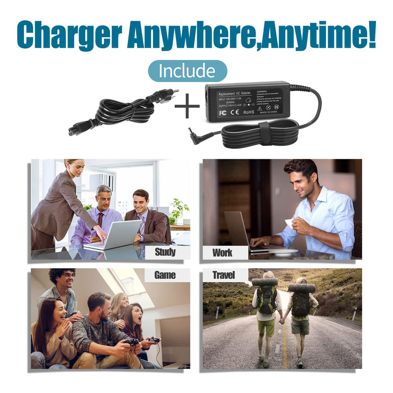 65W 45W AC Power Adapter Charger Fit for Acer Swift Spin 1 3 5 SF113-31 SF114-32 SF314-51 SF315-41 SF314-52 SF315-52 Acer Chromebook 11 13 14 15 R11 CB3-131-C3SZ Aspire A515-54 A515-54G Supply Cord