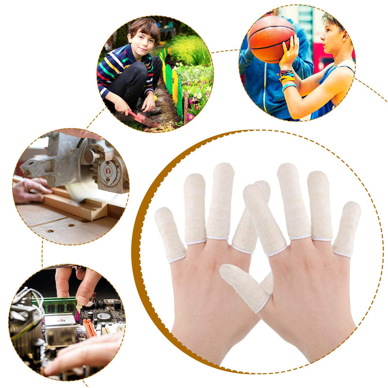 50 Pieces Finger Cots, Finger Toe Sleeves, Thumb Protector, Fingertips Protective, Cushion, Moisture-Wicking (Short 2 Inch and Long 3 Inch)