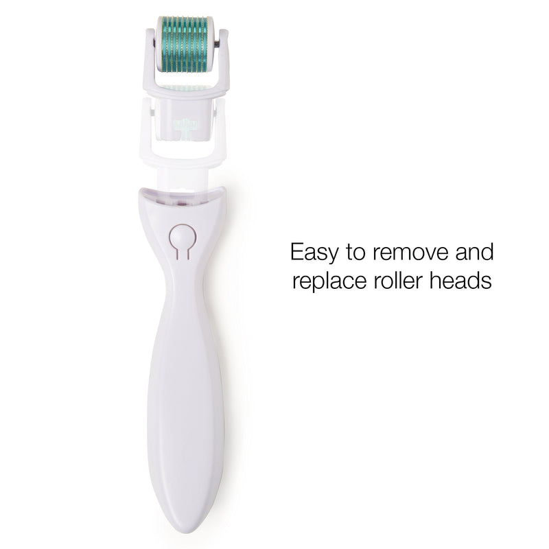 Derma Roller Microneedle 6 Piece Kit [DERMAROLL by Prosper Beauty] Face Roller with 4 Replaceable Heads Exfoliation Microdermabrasion Micro Derma Skin Care Tool Dermaplaning Dermapen Microneedling