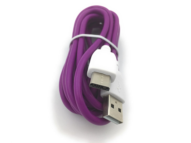 Xcivi USB Charger Cable Cord for Fuhu Tablets Nabi DreamTab, nabi 2S, nabi Jr, Jr. S, XD, Elev-8, 6 FT/2m (Purple)