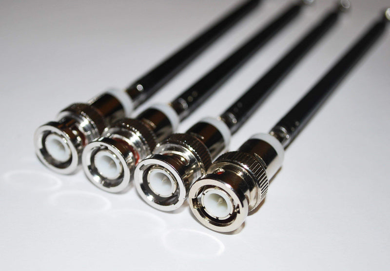 4pcs Telescopic Antennas w/BNC Connectors for Portable Radio Scanner