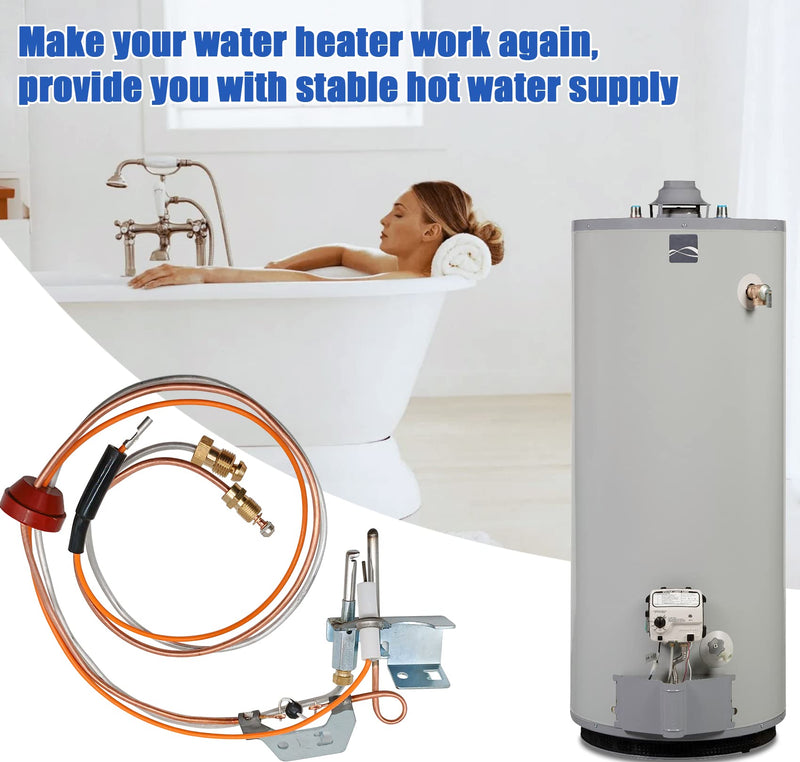 9003542 Pilot Assembly Replacement for Natural Gas Water Heater, Compatible with Reliance, A.O.Smith, Kenmore, State GS and GSX, Replaces 100109295,9003542005(12-month warranty)