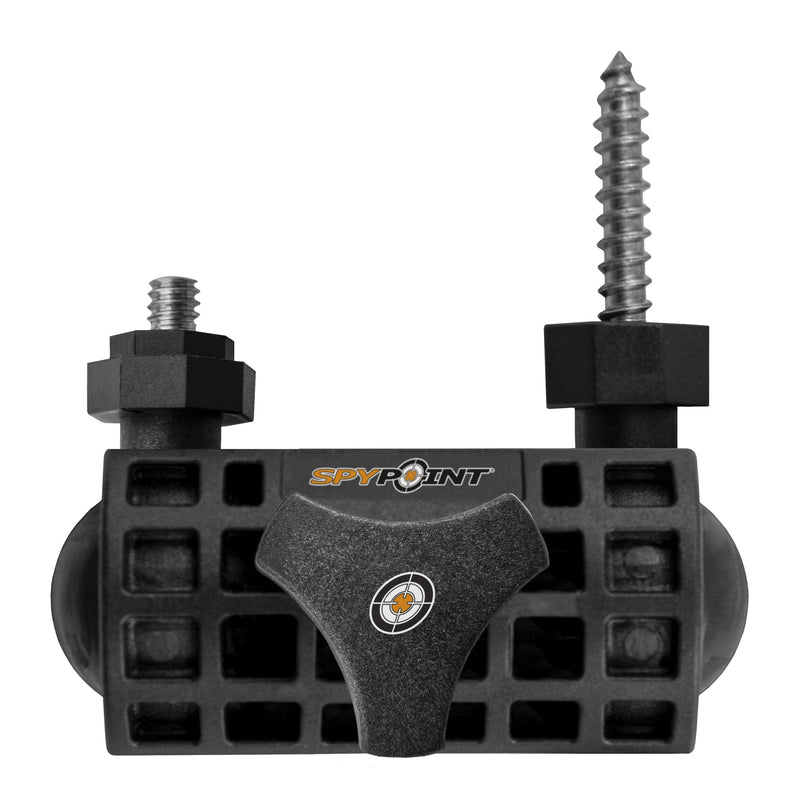 SPYPOINT MA-500 Fully Adjustable Trail Camera Mounting Arm Double Swivel Tilt | Pan Tilt Camera Mount for Positioning Trail Cameras ¼-20 Tripod Mount | Wood Screw Anchor Cams Mounting