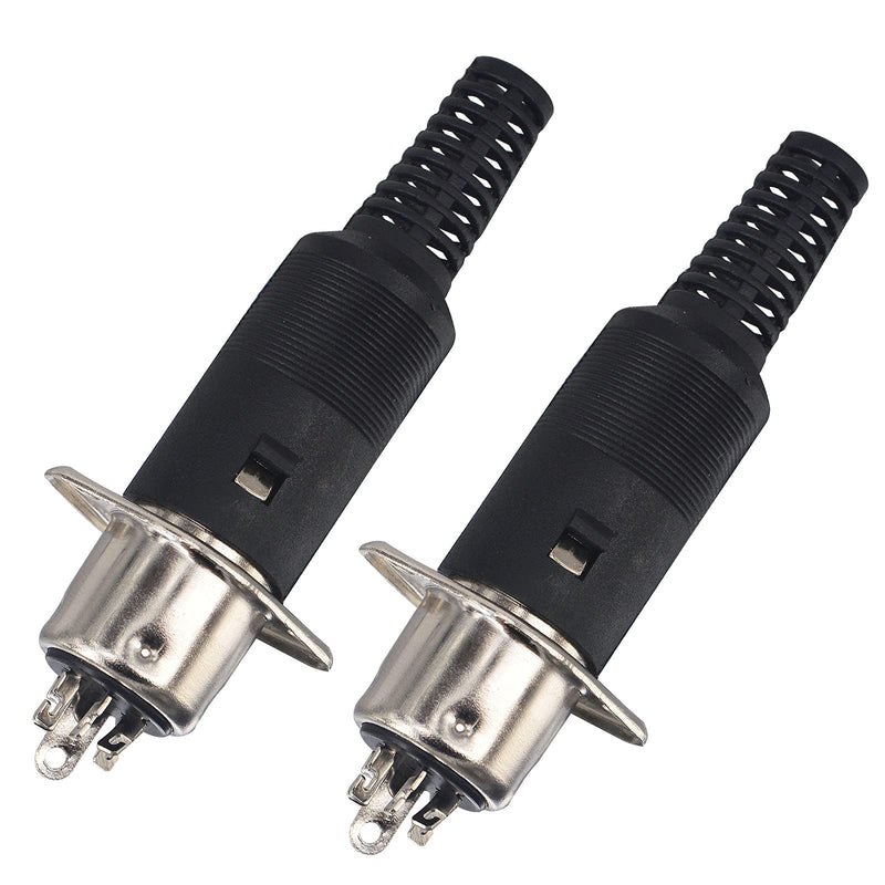 6 Pin DIN Male Plug + Female Adapter Socket Panel Mount AV Solder 6 pin din Connector Set of 2