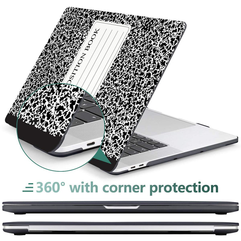 Dongke MacBook Pro 13 inch Case Model A2338 M1/A2251/A2289 2020 Released, Plastic Hard Shell Case Cover for MacBook Pro 13 inch with Retina Display & Touch Bar Fits Touch ID, Composition Book