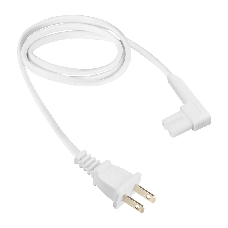 Vebner 3-Foot 2-Pack Power Cord Compatible with Sonos One, Sonos One SL, Sonos Play-1 Speakers - Power Plug Cable (Standard, White) Standard