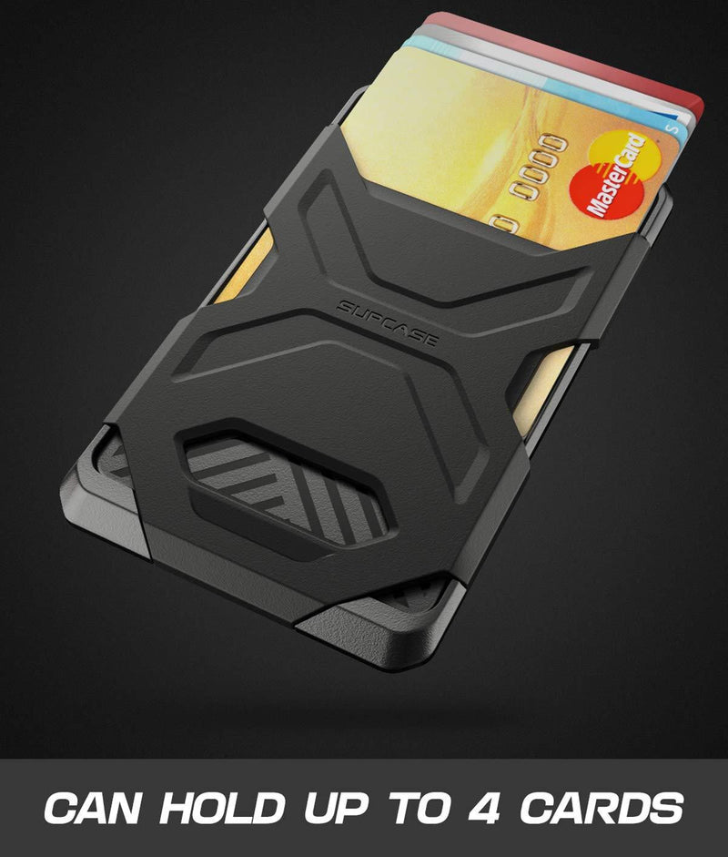 SUPCASE Adhesive Slim Wallet,(2-Pack) Ultra Thin Stick-On Silicone Credit Card Holder Sticker Adhesive Cell Phone Wallet Compatible for Most Smartphonesï¼ˆnot fit Mobile Phones with Curved Backï¼‰(Black)