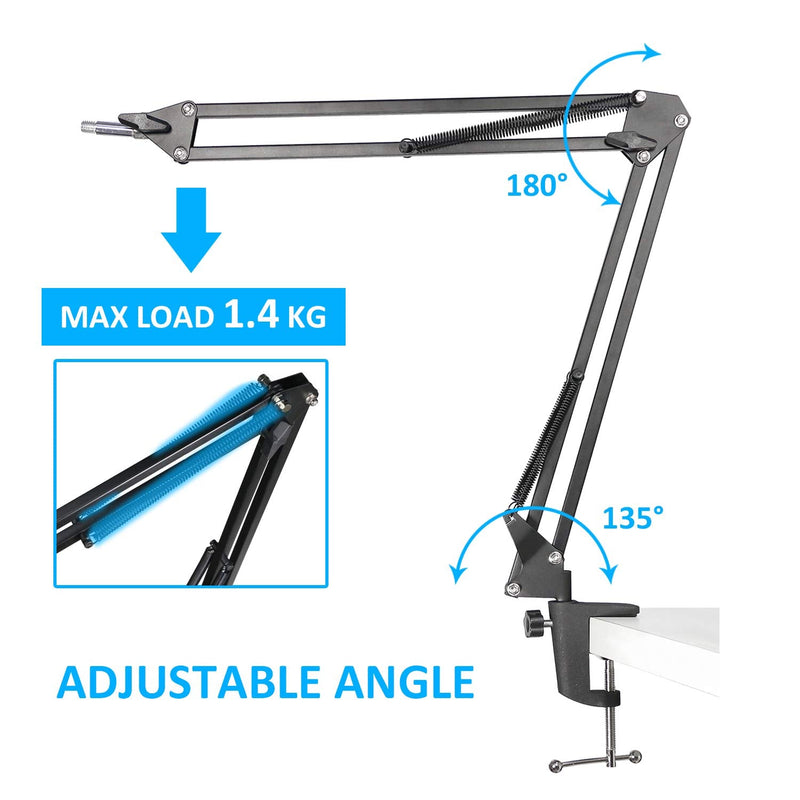 HyperX SoloCast Boom Arm Stand - Professional Adjustable Scissor Mic Stand Compatible with HyperX SoloCast Microphone by YOUSHARES