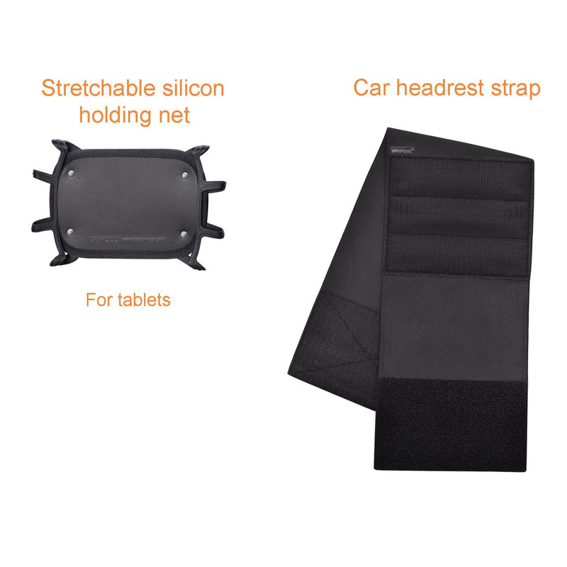 Car Headrest Holder WANPOOL Car Headrest Mount Silicon Holder for 7-10 Inch Fire Tablets