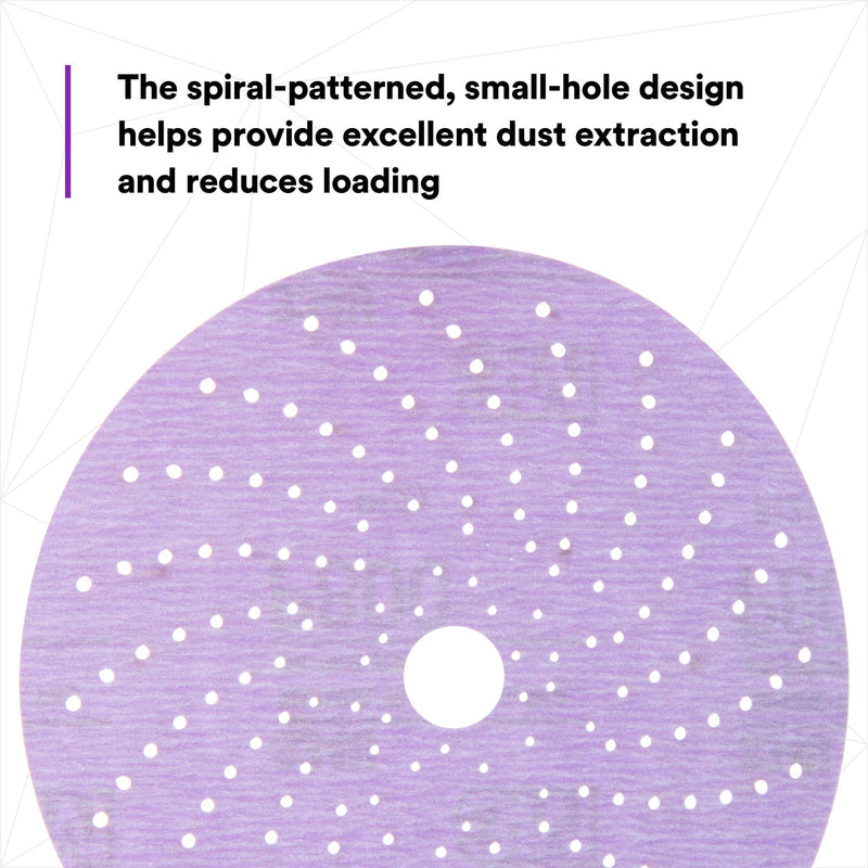 3M Hookit Purple Clean Sanding Disc 334U, 30760, 6 in, P800 grade, 50 discs per carton 1