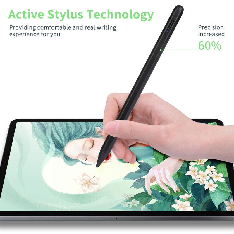 Google Pixelbook Stylus Pen, Active Capacitive Digital Pencil Compatible with Google Pixelbook Stylus Pens,Good for Sketching and Note-Taking Pens with Type-C Rechargeable, Black