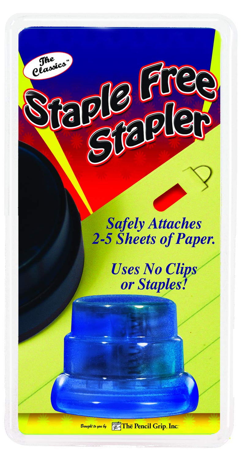 The Classics Staple-Free Stapler the "Paper Grip" with 5 Sheet Capacity, Kid Safe (TPG-133)