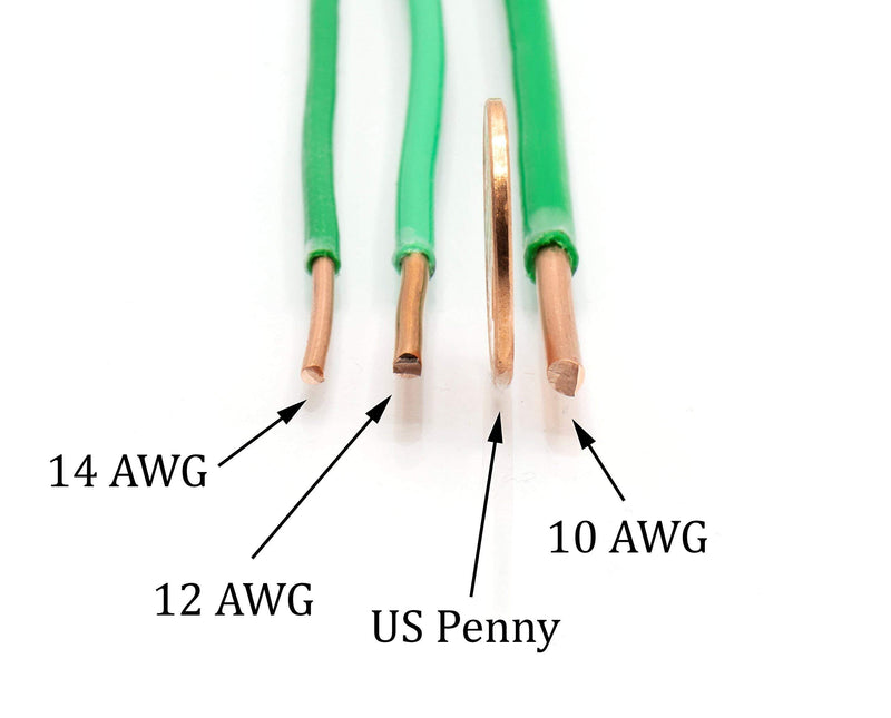 Green THHN Wire - 12 AWG - 25 Feet - Solid Copper Grounding Wire, Proudly Made in America - Ground Protection Satellite Dish Off-Air TV Signal - UV Jacketed Antenna Electrical Shock 25 Feet (7.5 Meter) Green