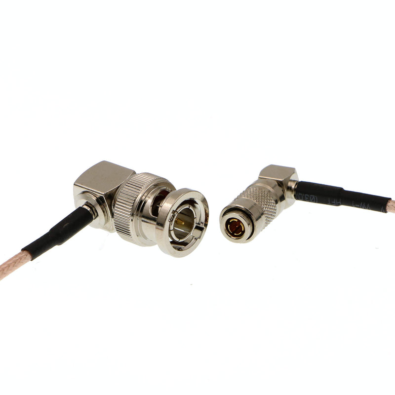 Alvin's Cables DIN 1.0 2.3 Mini BNC Right Angle to BNC Male Right Angle 75ohm RG179 Blackmagic HD SDI Cable 30cm