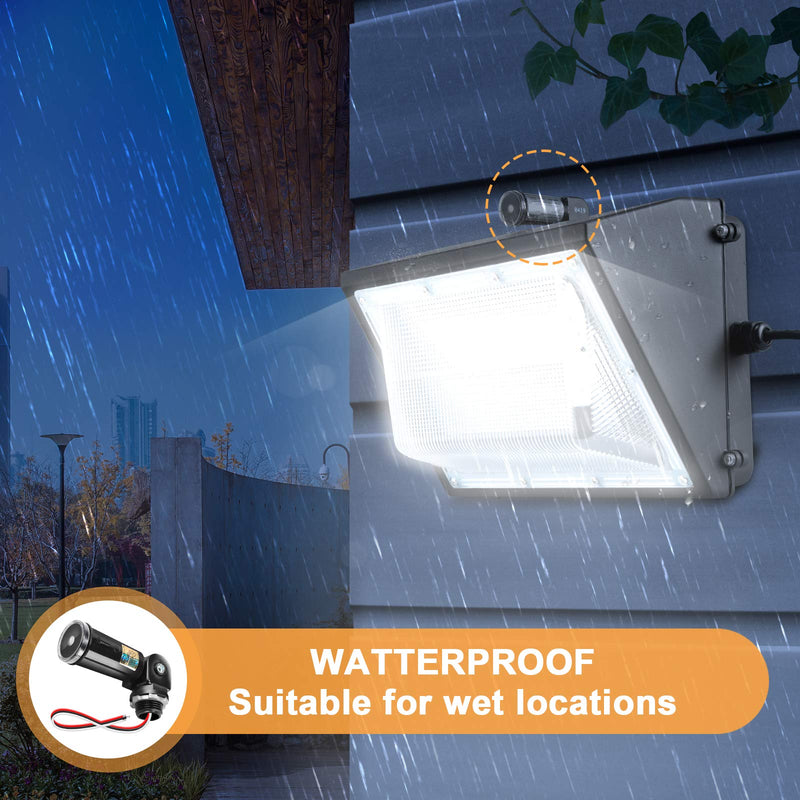 2-Pack Outdoor Conduit Lighting Control with Photocell and Swivel Mount Photoelectric Switch for Wall Packs, Shoebox Porch Lights 120-277V Photocell 2 Pack
