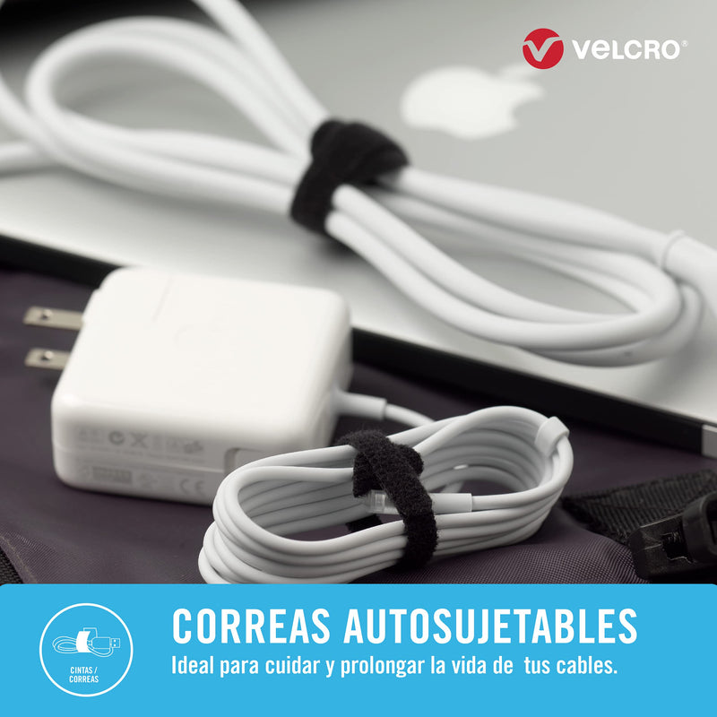 VELCRO Brand ONE WRAP Thin Ties | Strong & Reusable | Perfect for Fastening Wires & Organizing Cords | Black & Gray, 8 x 1/2-Inch | 25 Black + 25 Gray Ties Black/Gray 8 x 1/2In - 50 Ties